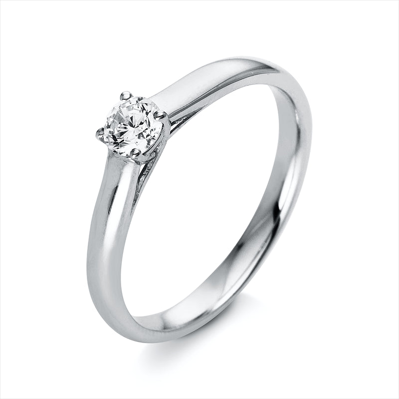 Ring 14 kt WG, 1 Brill. 0,25 ct, TW-si