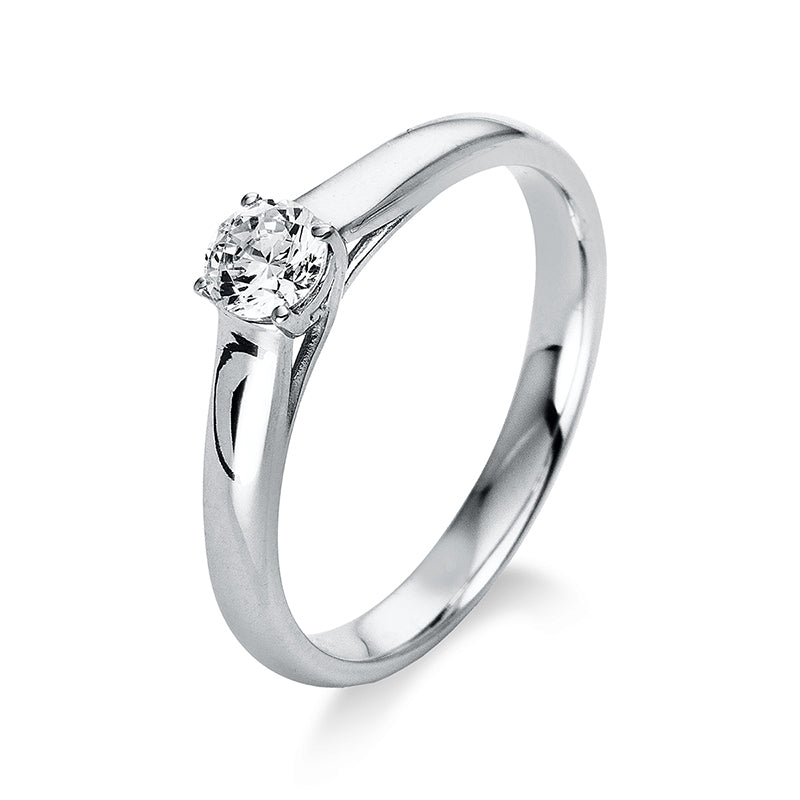 Ring 14 kt WG, 1 Brill. 0,31 ct, TW-si