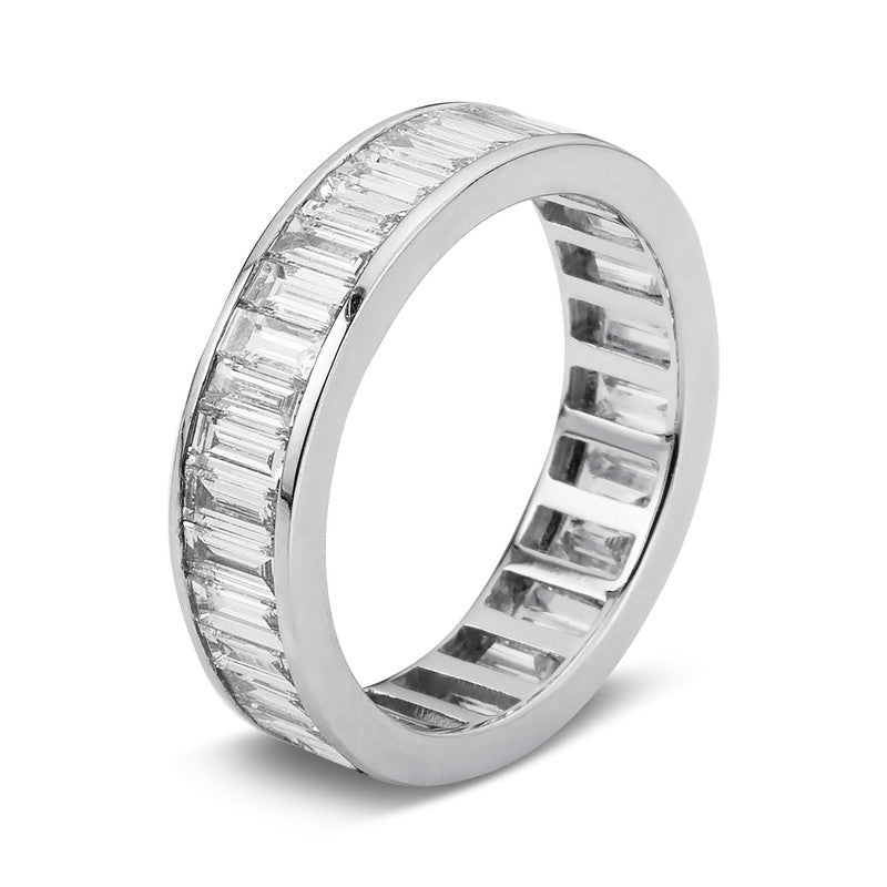 Ring 18 kt WG, 43 Bag. 3,18 ct, TW-si