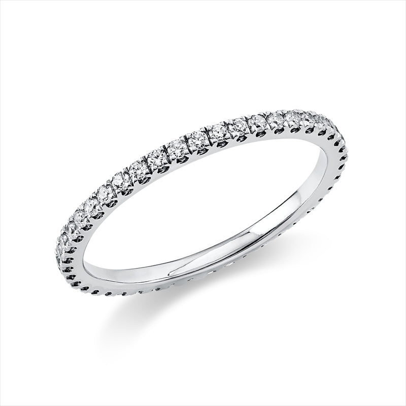 Ring 18 kt WG, 42 Brill. 0,36 ct, TW-si