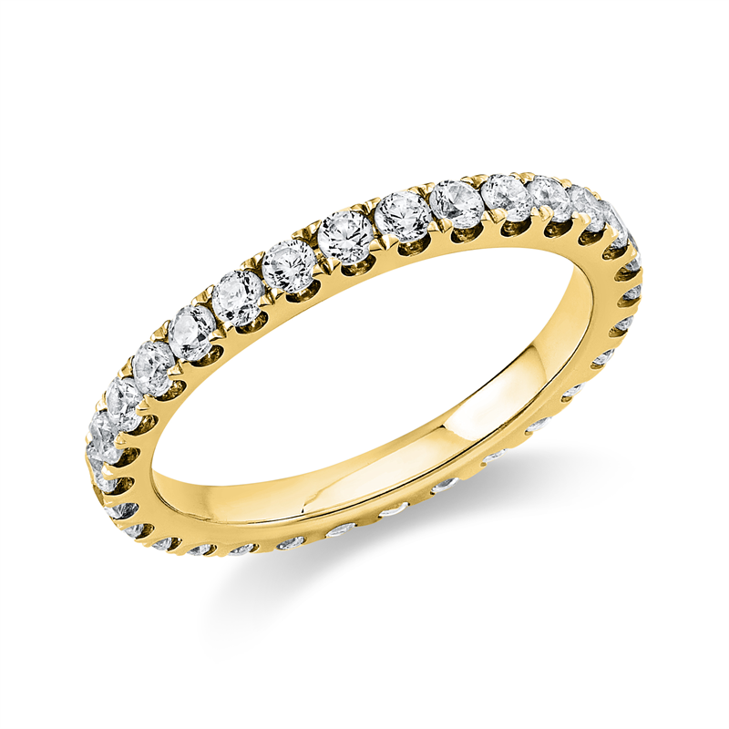 Ring 14 kt GG, 30 Brill. 1,03 ct, TW-si