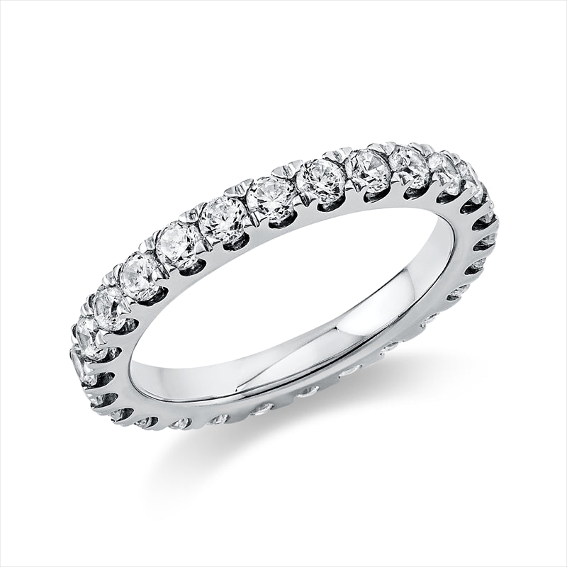 Ring 14 kt WG, 26 Brill. 1,46 ct, TW-si
