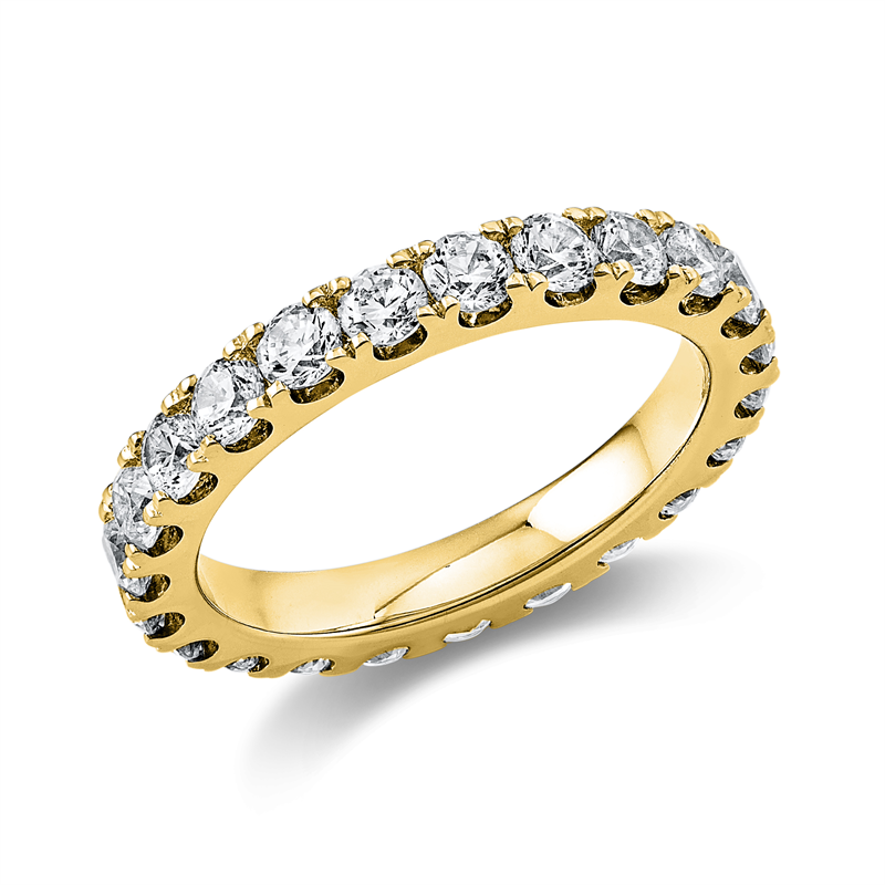 Ring 14 kt GG, 22 Brill. 1,93 ct, TW-si