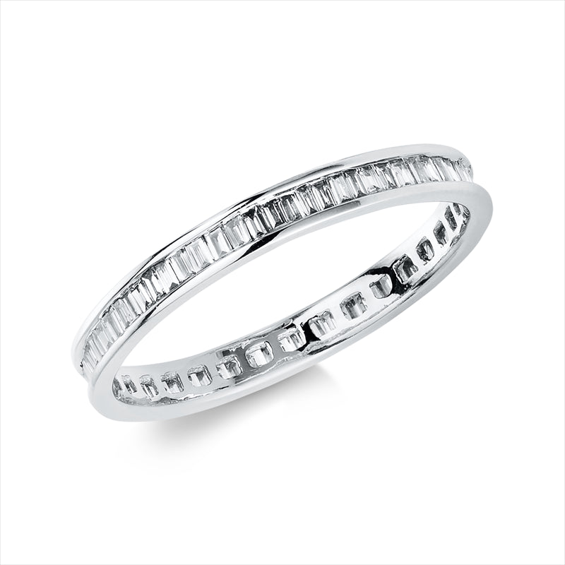 Ring 18 kt WG, 86 Bag. 0,49 ct, TW-si