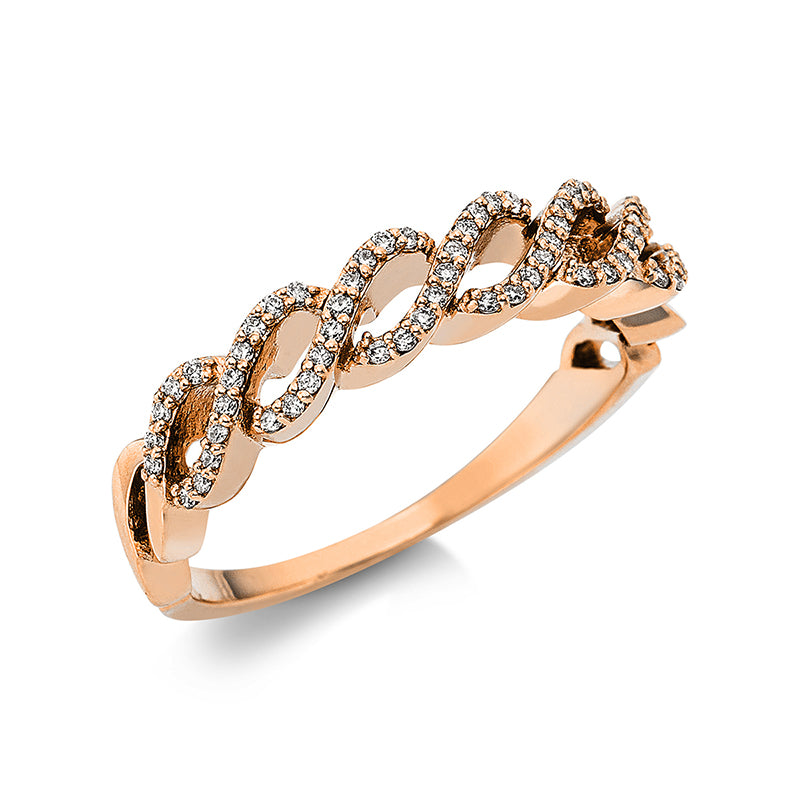 Ring 18 kt RG, 60 Brill. 0,15 ct, TW-si