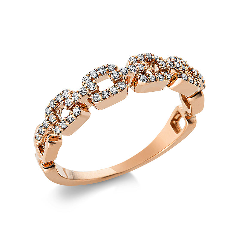 Ring 18 kt RG, 52 Brill. 0,20 ct, TW-si