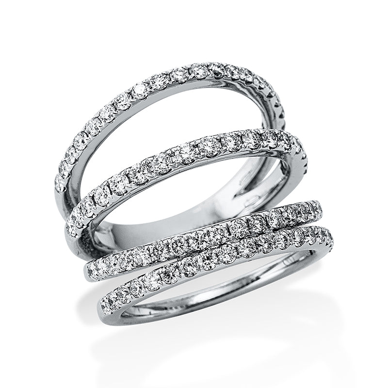 Ring 18 kt WG, 74 Brill. 1,39 ct, TW-si