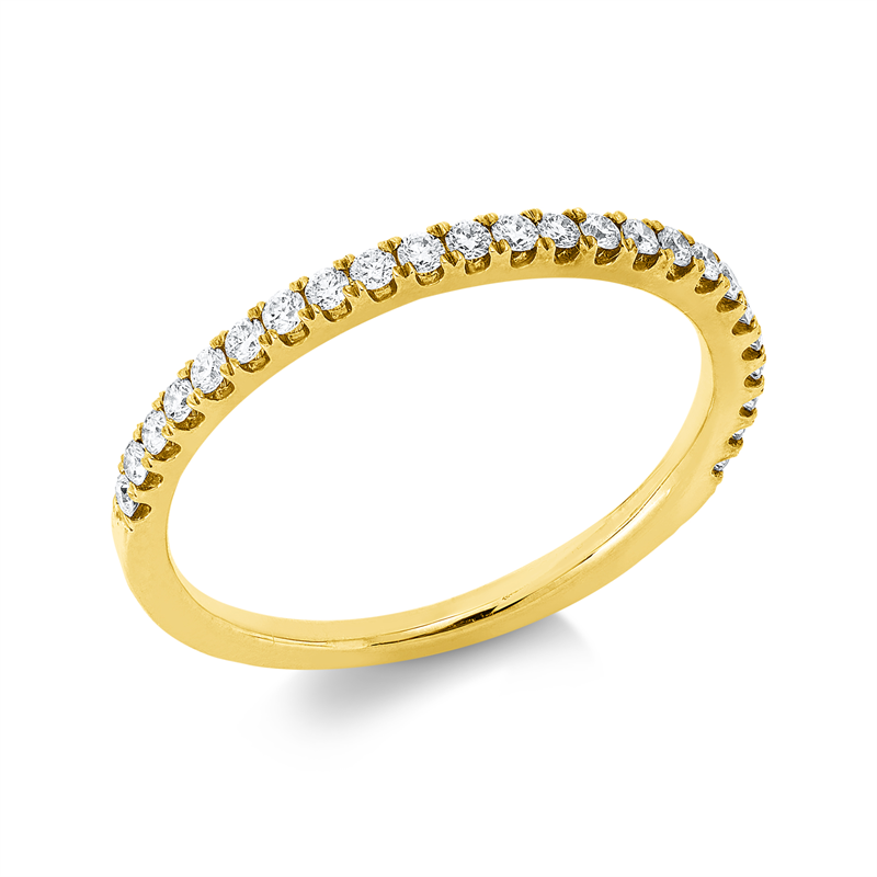 Ring 18 kt GG, 24 Brill. 0,26 ct, TW-si