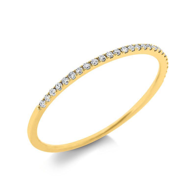 Ring 18 kt GG, 27 Dia. 0,08 ct, W-si