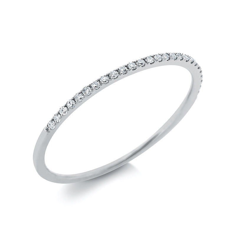 Ring 18 kt WG, 27 Dia. 0,08 ct, TW-si