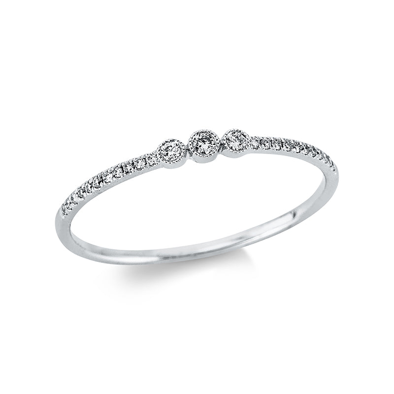 Ring 18 kt WG, 25 Brill. 0,08 ct, TW-vsi/si