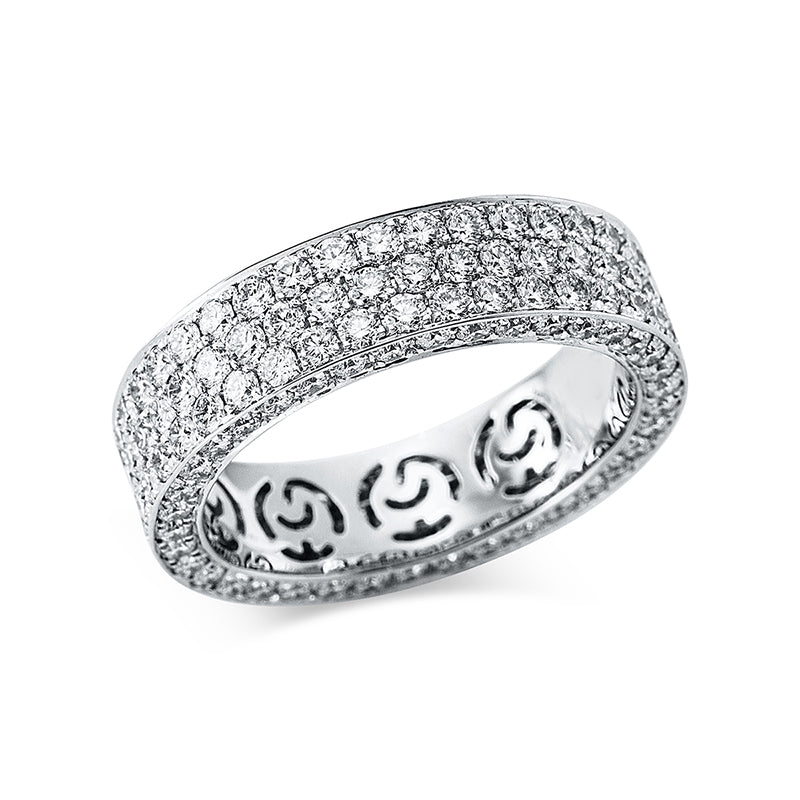 Ring 18 kt WG, 190 Brill. 3,06 ct, TW-vsi