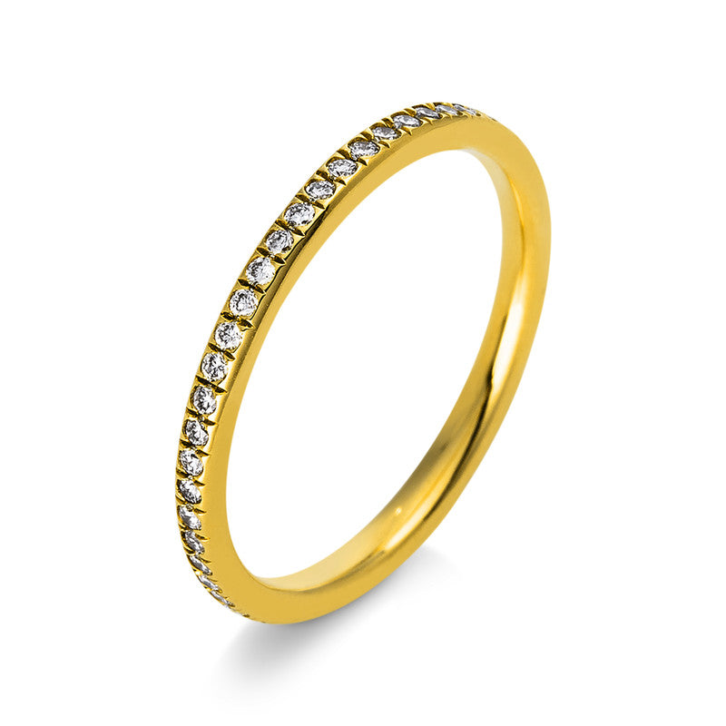 Ring 18 kt GG, 50 Brill. 0,30 ct, TW-si