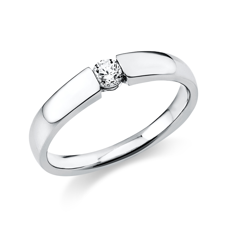 Ring 14 kt WG, 1 Brill. 0,15 ct, TW-si2