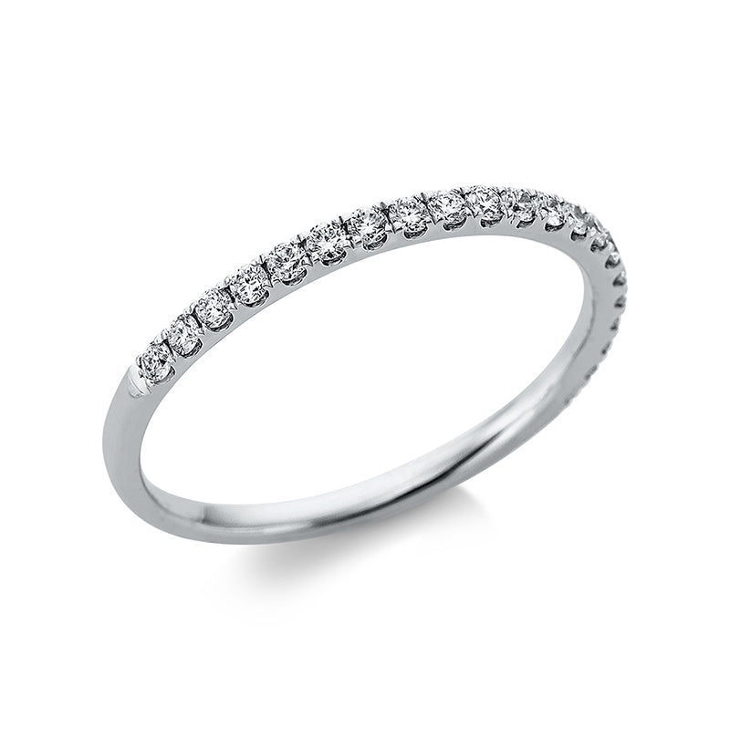 Ring 18 kt WG, 21 Brill. 0,24 ct, TW-si