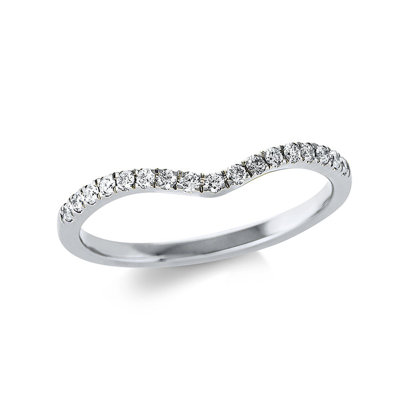 Ring 18 kt WG, 17 Brill. 0,20 ct, TW-si