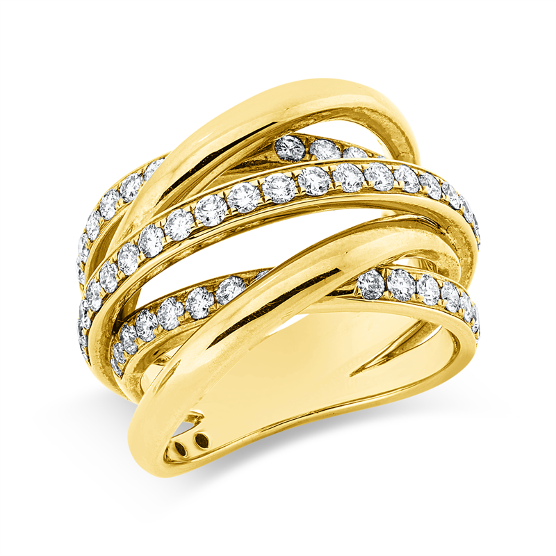 Ring 18 kt GG, 51 Brill. 1,03 ct, TW-vsi