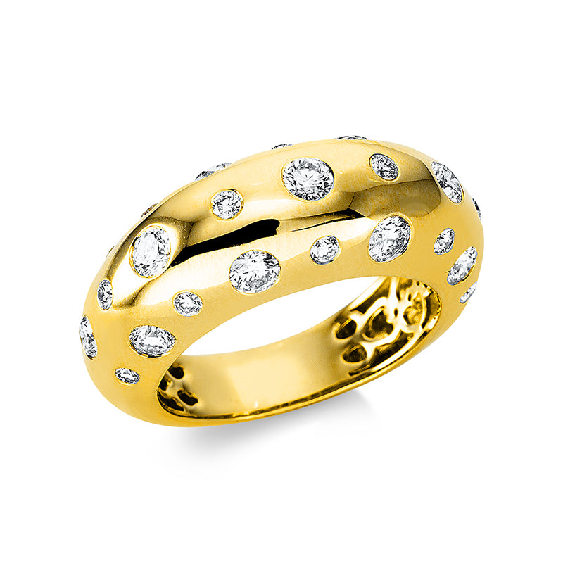 Ring 18 kt GG, 27 Brill. 1,32 ct, TW-vsi