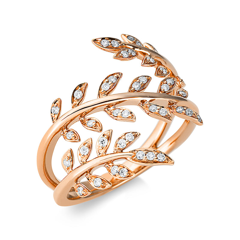 Ring 18 kt RG, 41 Brill. 0,18 ct, W-si