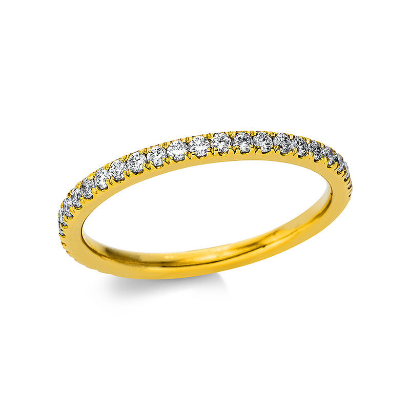 Ring 18 kt GG, 34 Brill. 0,38 ct, TW-vsi/si