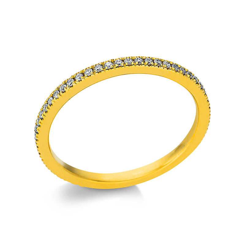 Ring 18 kt GG, 42 Brill. 0,18 ct, TW-vsi/si