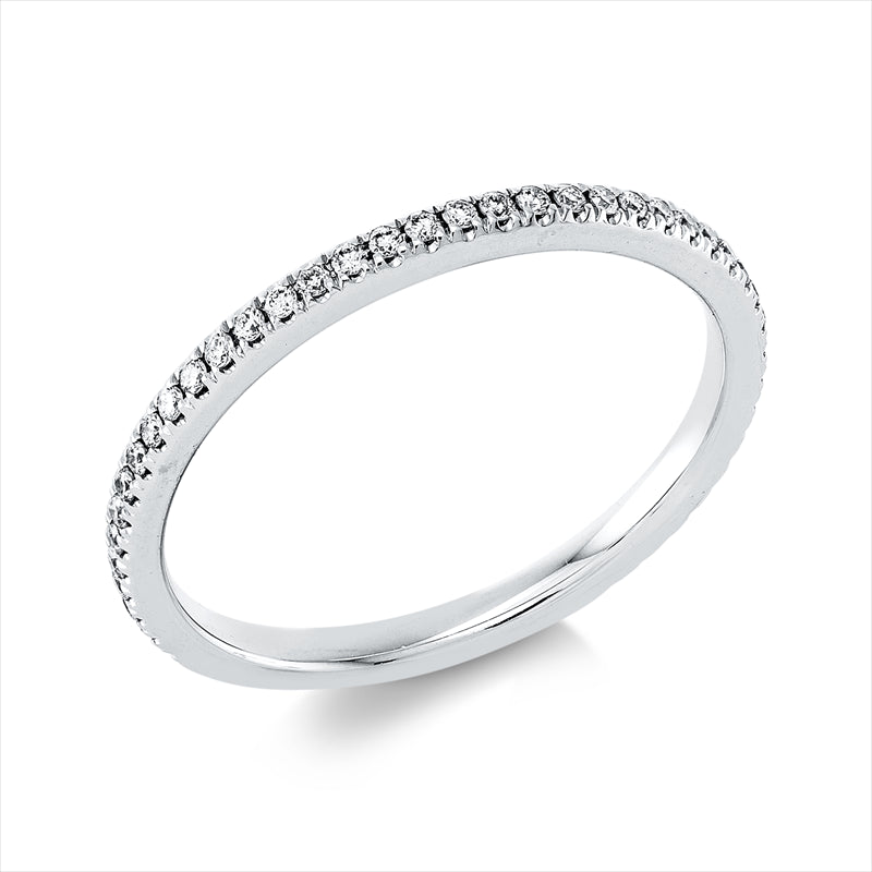 Ring 18 kt WG, 42 Brill. 0,18 ct, TW-vsi/si