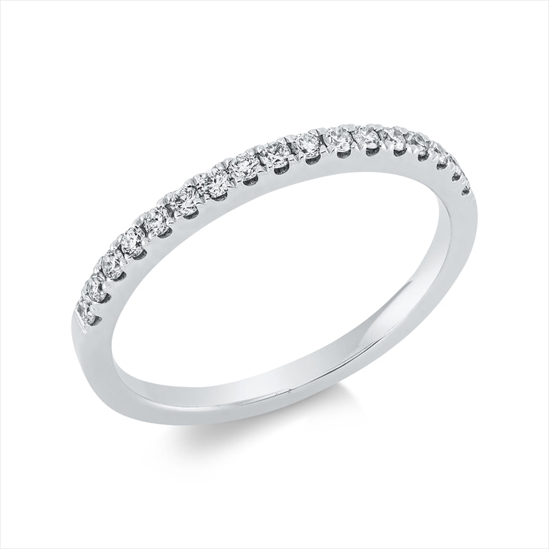 Ring 18 kt WG, 17 Brill. 0,20 ct, TW-si