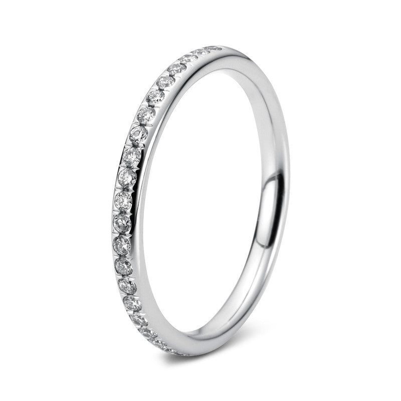 Ring 18 kt WG, 25 Brill. 0,13 ct, TW-vsi/si