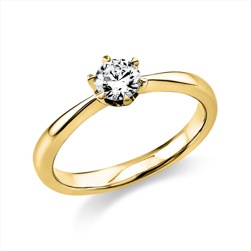 Ring 18 kt GG, GIA6521881795, 1 Brill. 0,40 ct, TW-si