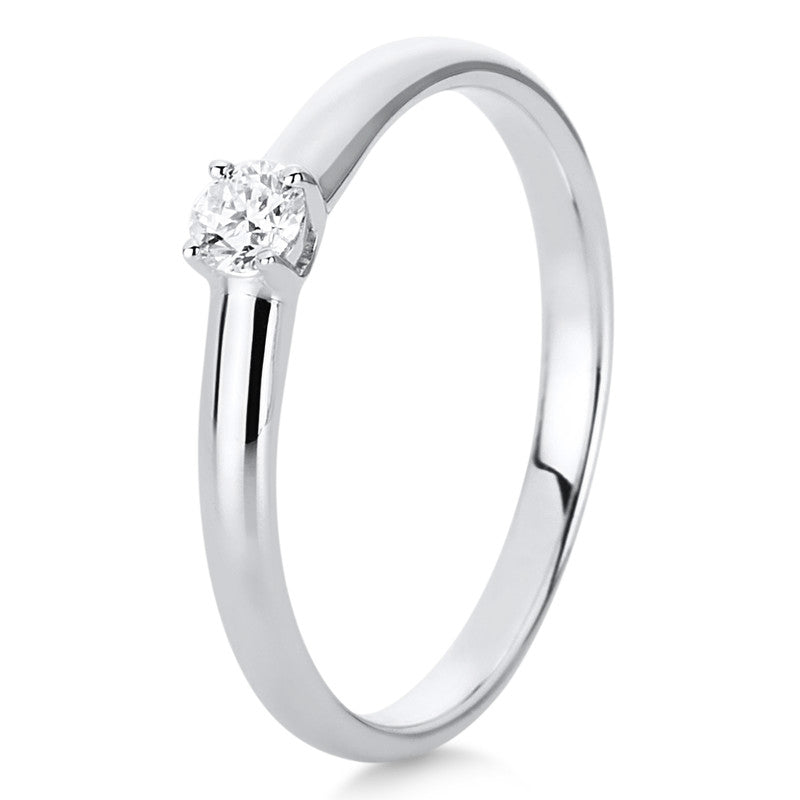 Ring 18 kt WG, 1 Brill. 0,15 ct, TW-si