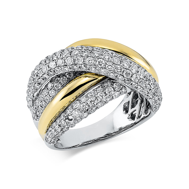 Ring 18 kt WG+GG, 203 Brill. 2,09 ct, TW-vsi/si