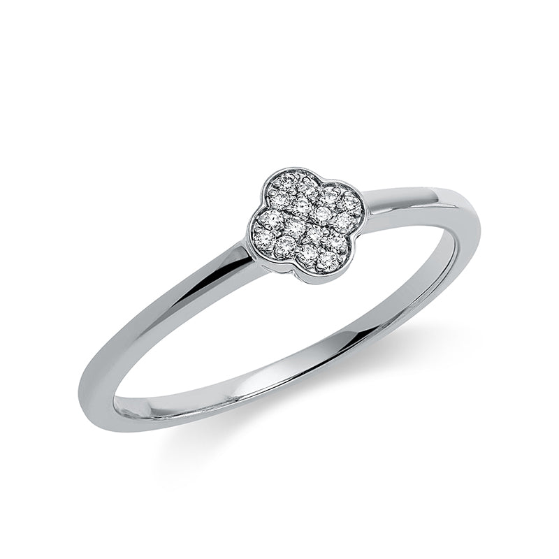 Ring 18 kt WG, 16 Brill. 0,04 ct, TW-si