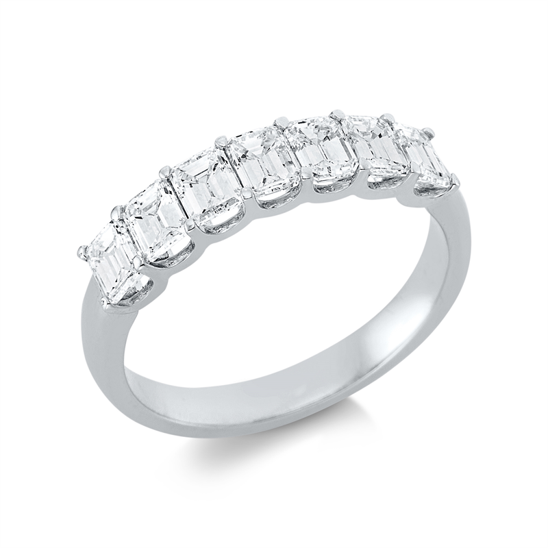 Ring 18 kt WG, 7 Sm.schliff 1,39 ct, TW-vsi/si