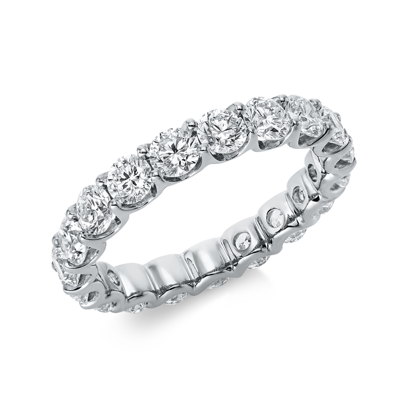 Ring 18 kt WG, 19 Brill. 2,72 ct, TW-vsi/si