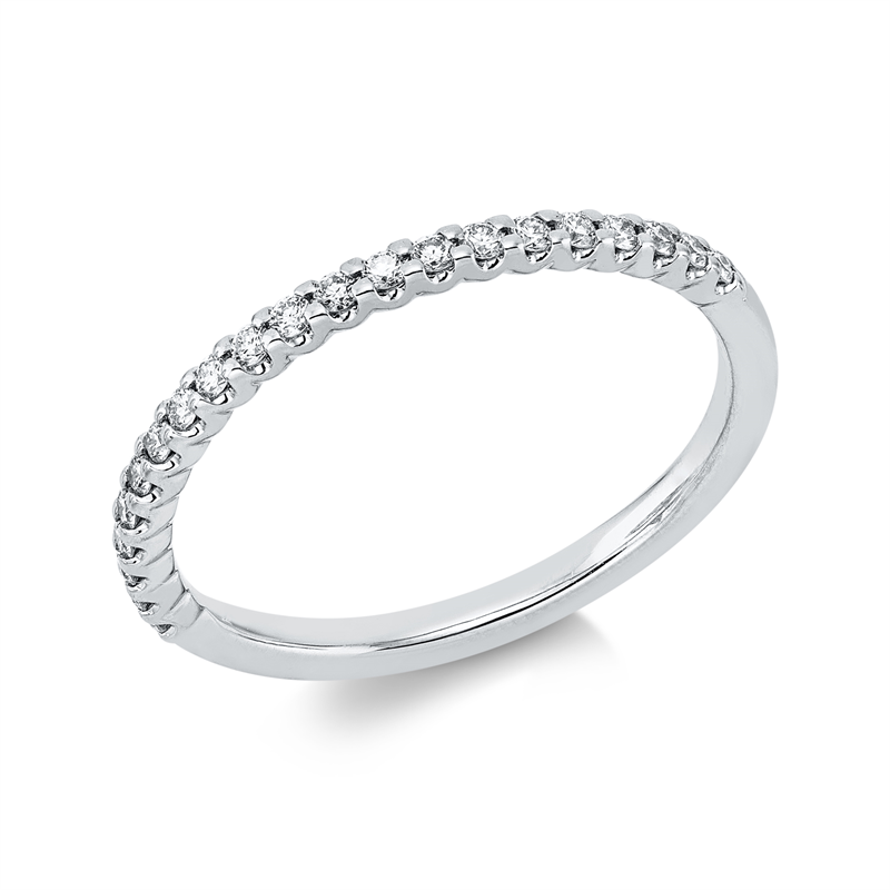 Ring 18 kt WG, 21 Brill. 0,19 ct, TW-si