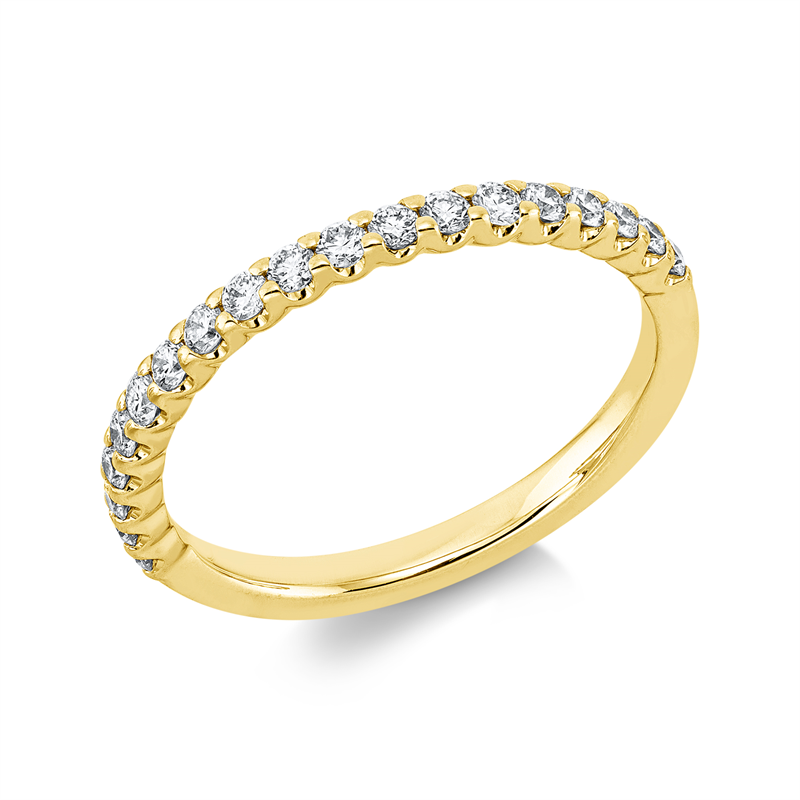 Ring 18 kt GG, 19 Brill. 0,37 ct, TW-si