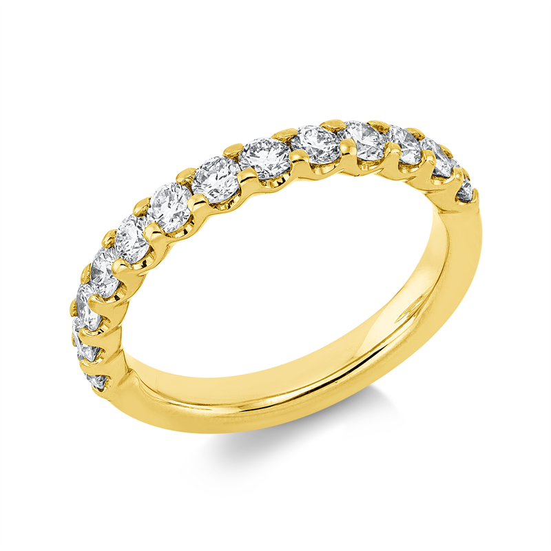 Ring 18 kt GG, 13 Brill. 0,87 ct, TW-si
