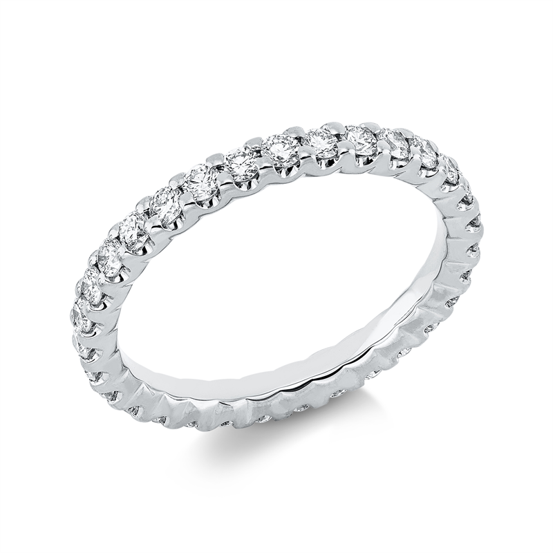 Ring 18 kt WG, 31 Brill. 0,91 ct, TW-si