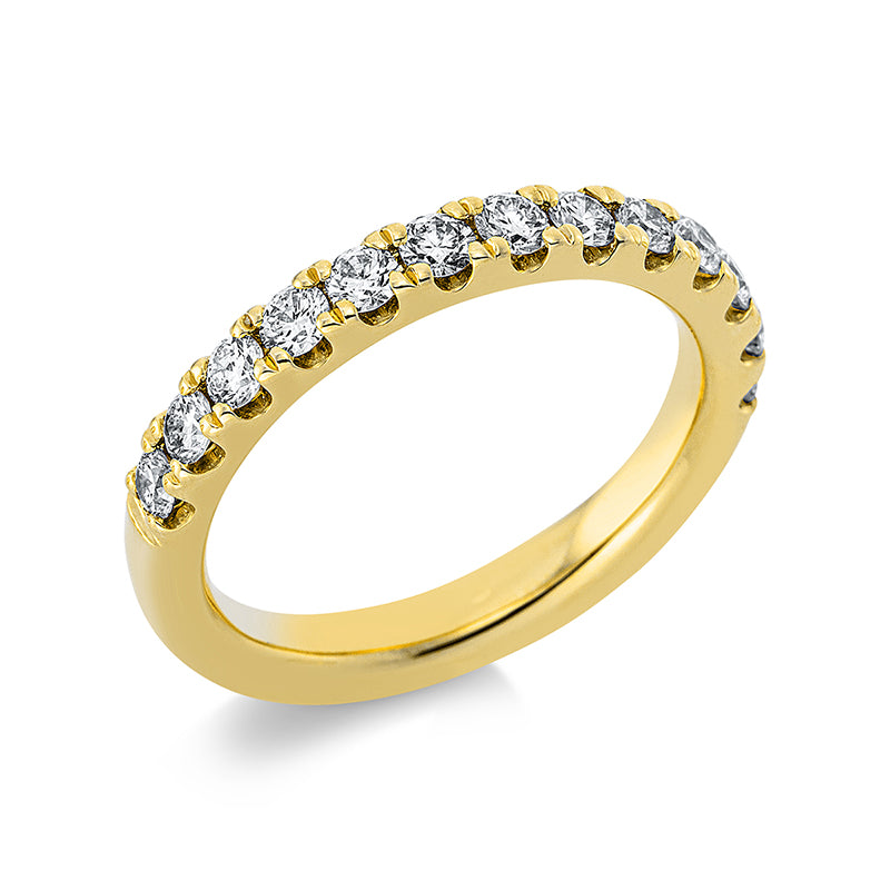 Ring 18 kt GG, 15 Brill. 0,77 ct, TW-si