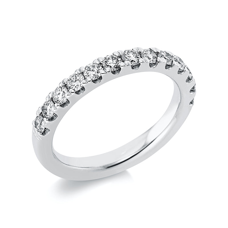 Ring 950 Pt Platin, 13 Brill. 0,77 ct, TW-si