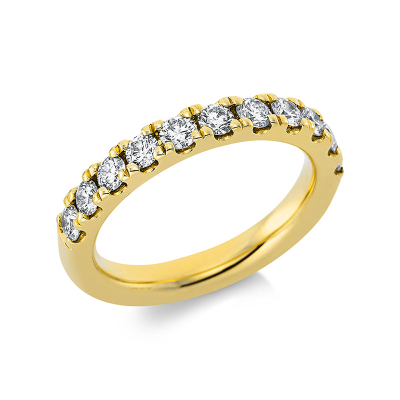 Ring 18 kt GG, 11 Brill. 0,92 ct, TW-si