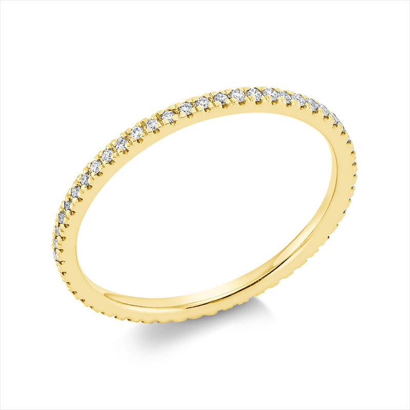 Ring 18 kt GG, 55 Brill. 0,17 ct, TW-si