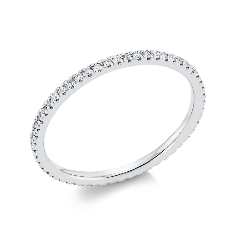 Ring 18 kt WG, 56 Brill. 0,20 ct, TW-si