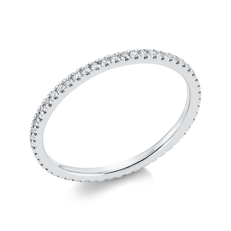 Ring 950 Pt Platin, 59 Brill. 0,19 ct, TW-si