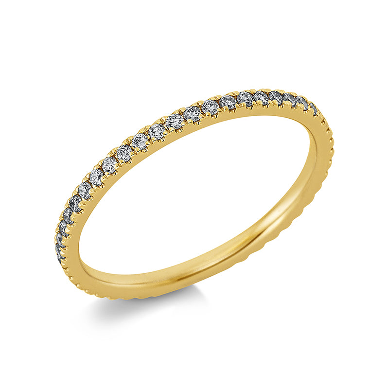 Ring 14 kt GG, 48 Brill. 0,30 ct, TW-si