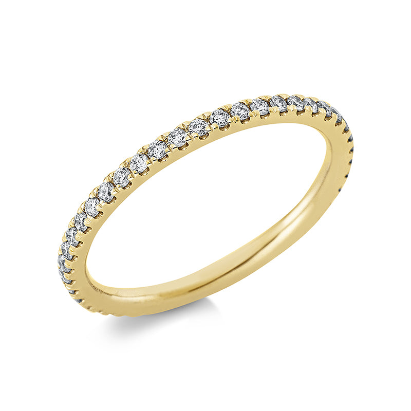 Ring 14 kt GG, 44 Brill. 0,40 ct, TW-si