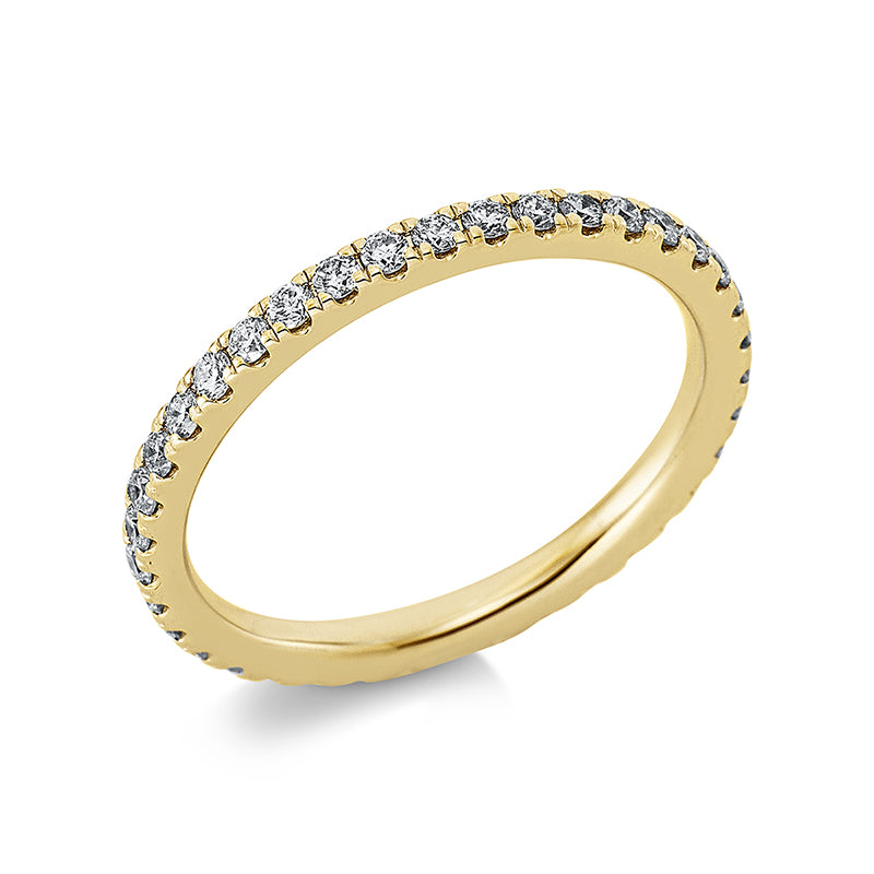 Ring 18 kt GG, 35 Brill. 0,56 ct, TW-si