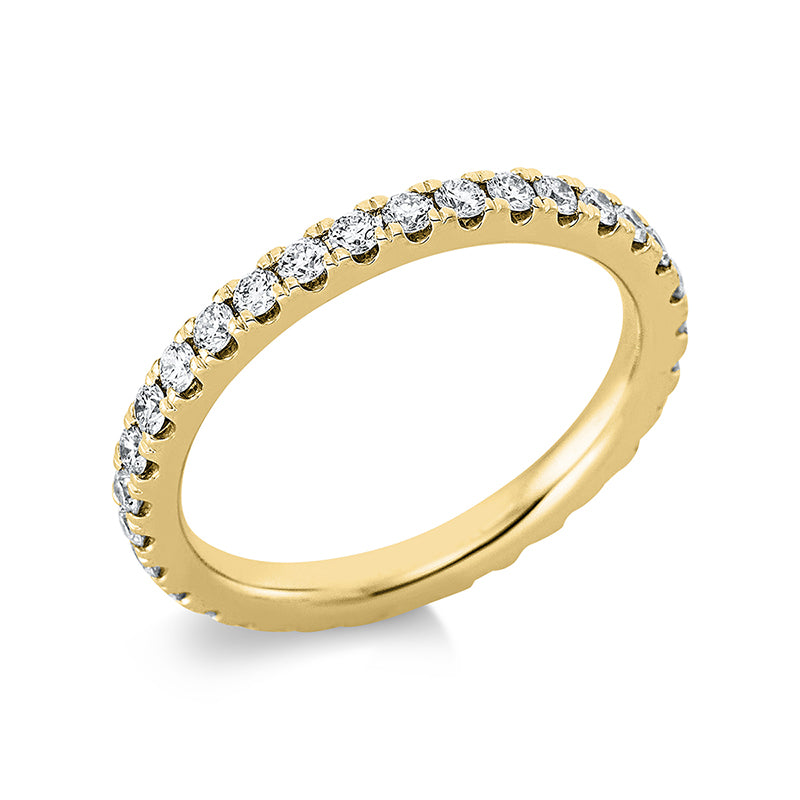 Ring 14 kt GG, 33 Brill. 0,83 ct, TW-si
