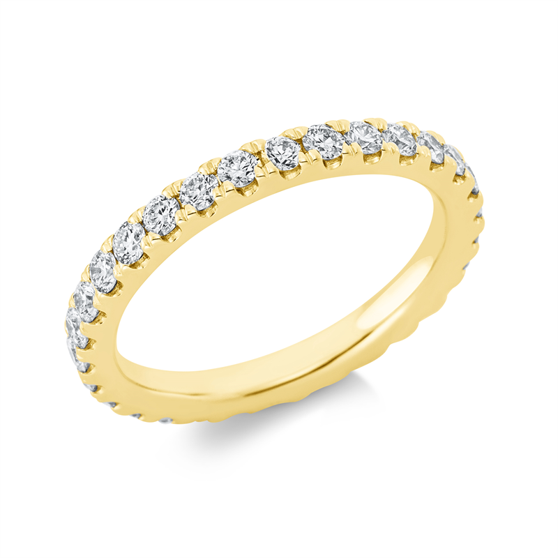Ring 18 kt GG, 29 Brill. 1,02 ct, TW-si