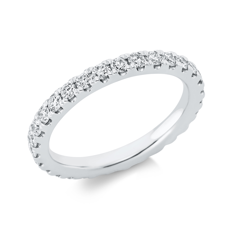 Ring 14 kt WG, 29 Brill. 1,03 ct, TW-si